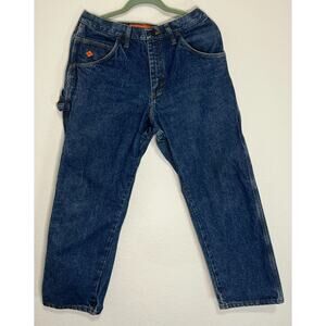 Wrangler FR Riggs Workwear Mens Carpenter Blue Jeans - HRC2 FR3W020 - Sz 32 X 30